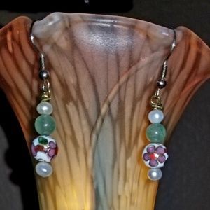 Handmade Cloisonne Drop Earrings